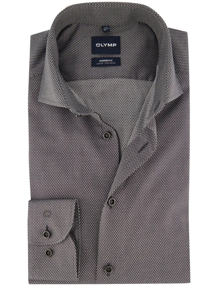 Overhemd Olymp zwart Shirt dress ml 7