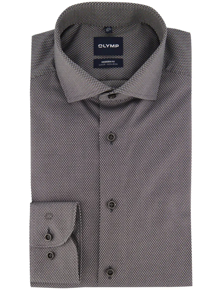 Overhemd Olymp zwart Shirt dress ml 7