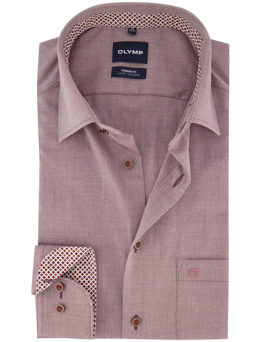 Overhemd Olymp bordeaux Shirt dress ml 7