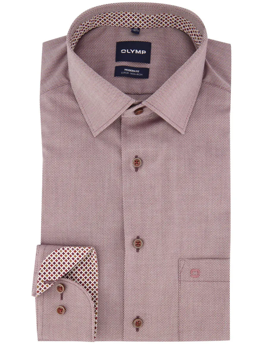 Overhemd Olymp bordeaux Shirt dress ml 7