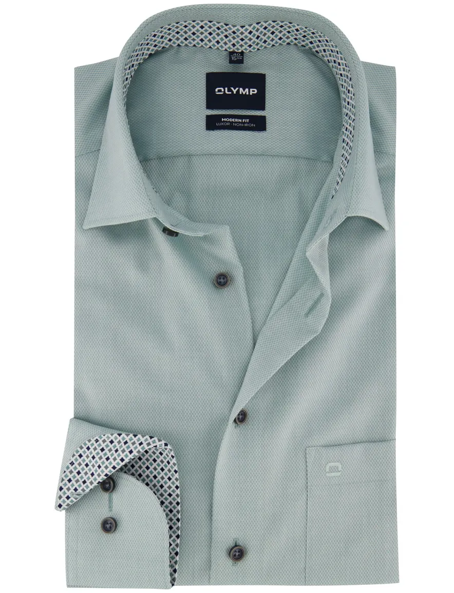Overhemd Olymp groen Shirt dress ml 7