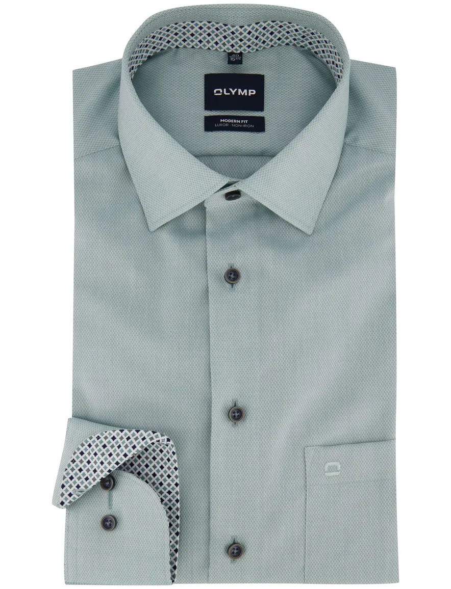 Overhemd Olymp groen Shirt dress ml 7