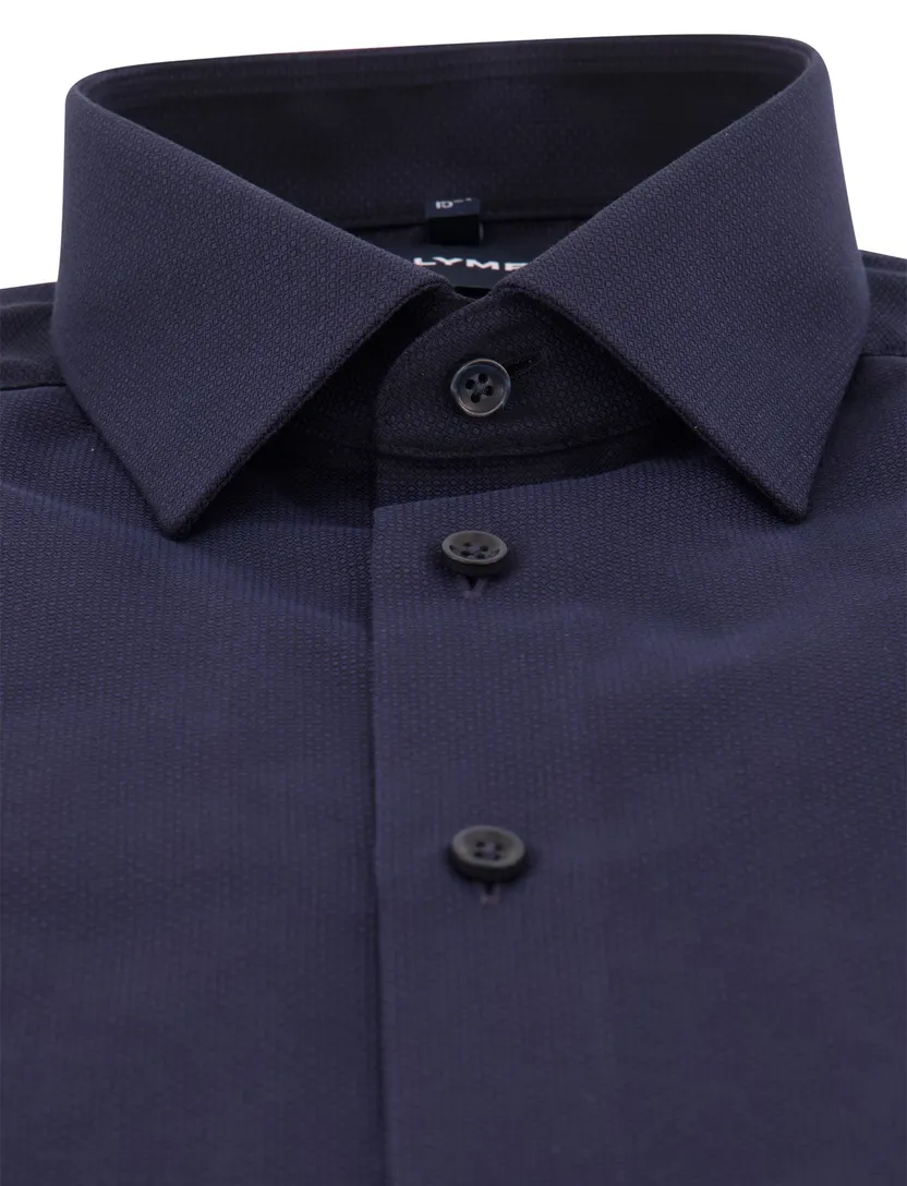 Overhemd Olymp donkerblauw strijkvrij geprint