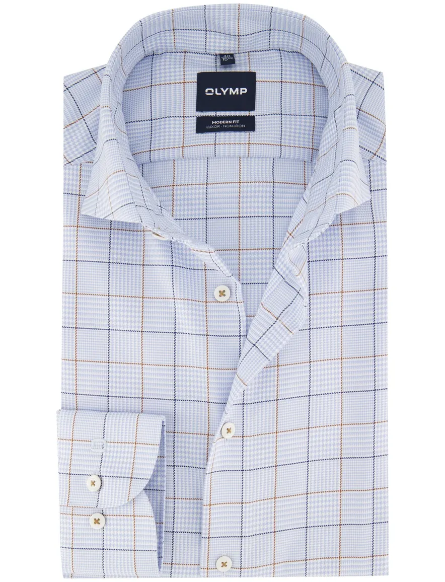 Overhemd Olymp lichtblauw Shirt dress ml 7