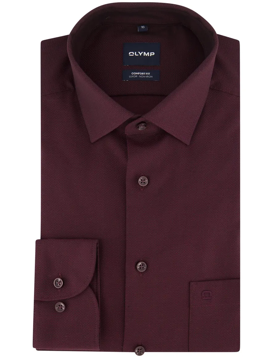 Overhemd Olymp bordeaux Shirt dress ml 7