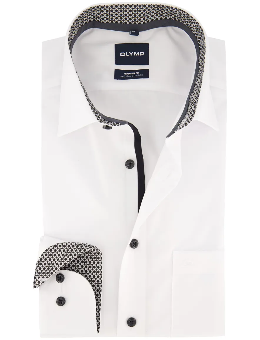 Overhemd Olymp wit Shirt dress ml 7