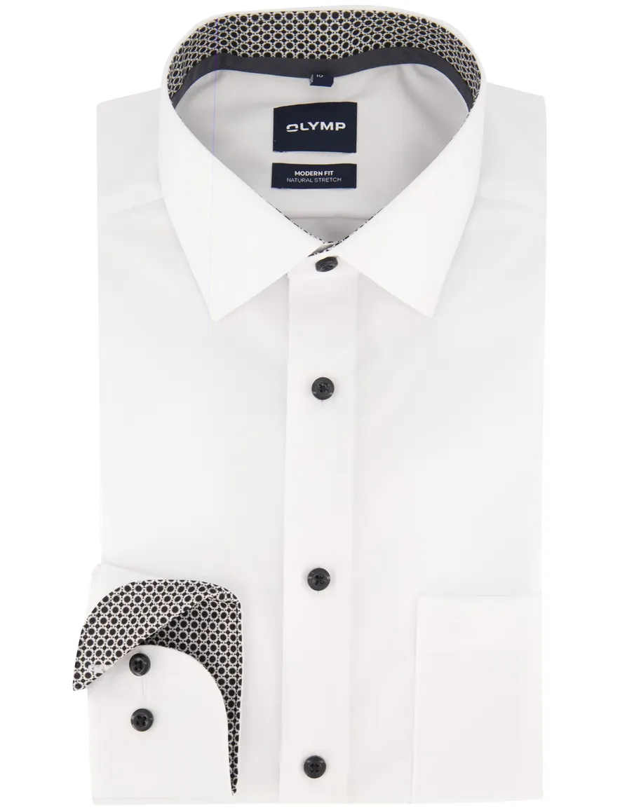 Overhemd Olymp wit Shirt dress ml 7