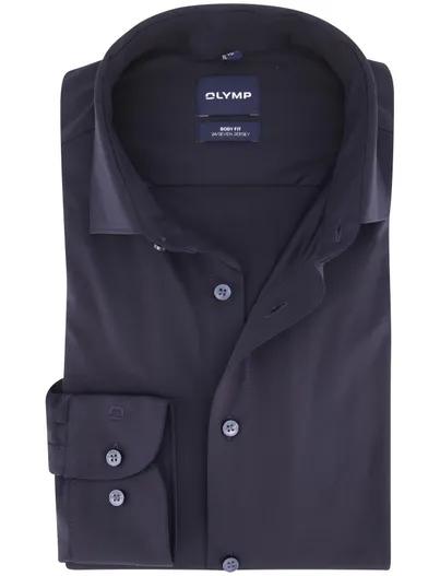 Olymp Overhemd Olymp donkerblauw Body Fit, 24/seven Jersey slim fit
