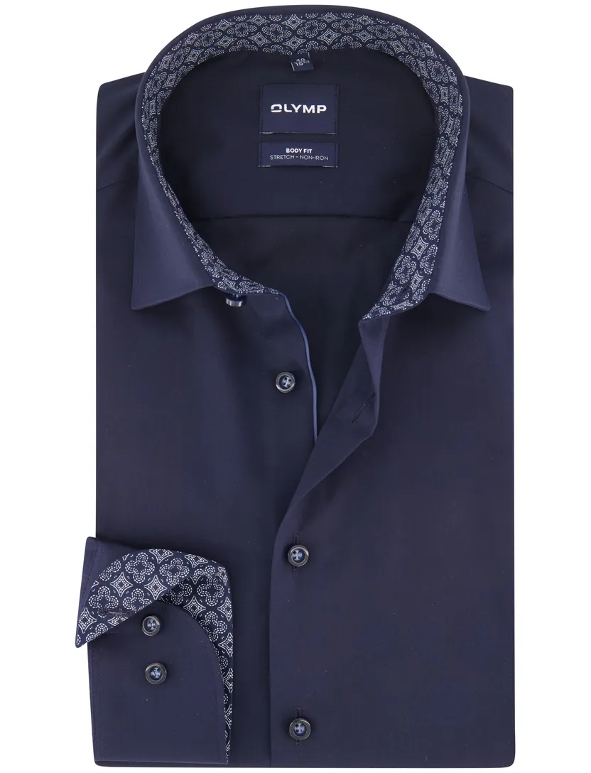 Overhemd Olymp donkerblauw Body Fit