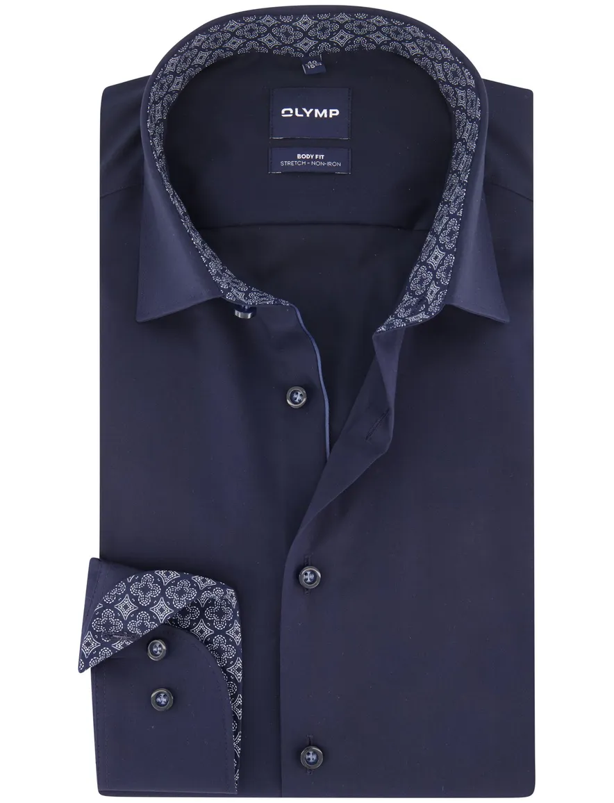 Overhemd Olymp donkerblauw Shirt dress ml 7
