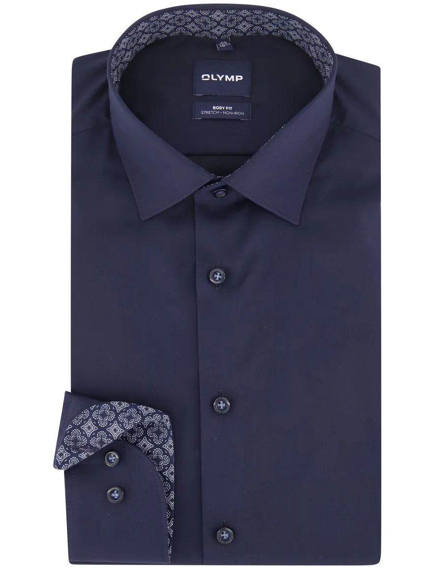 Overhemd Olymp donkerblauw Shirt dress ml 7