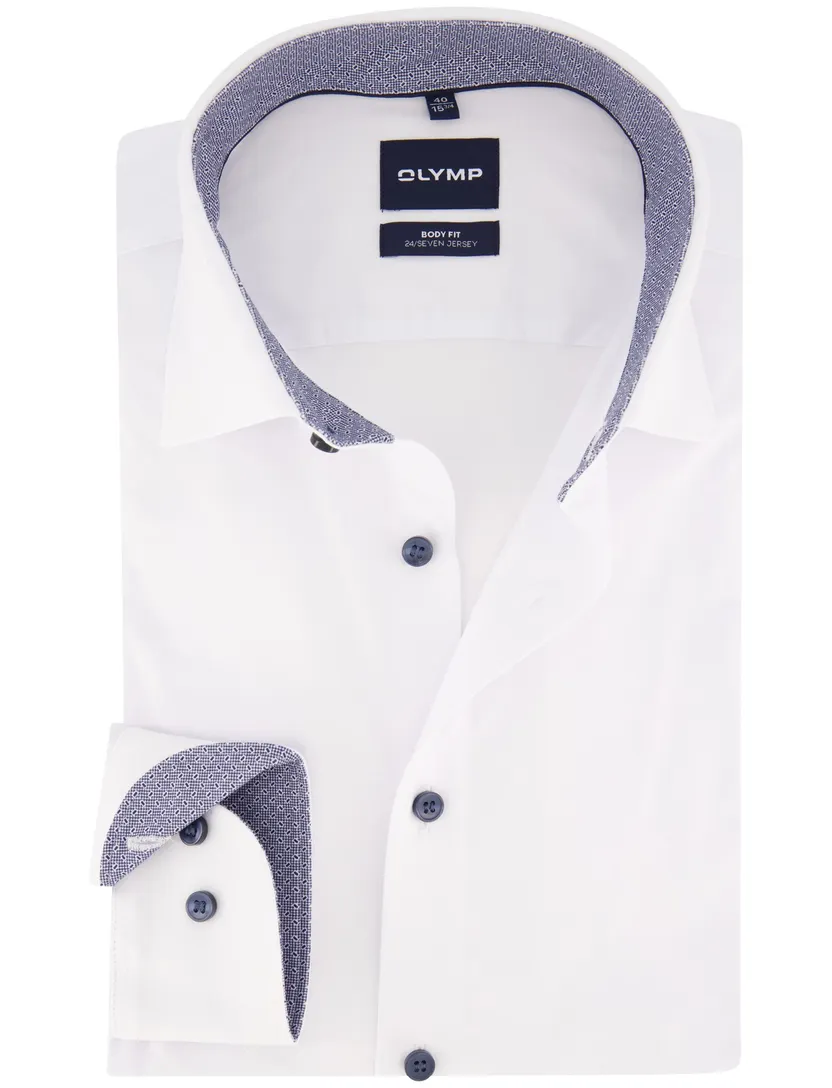 Overhemd Olymp wit Body Fit 24/seven Jersey