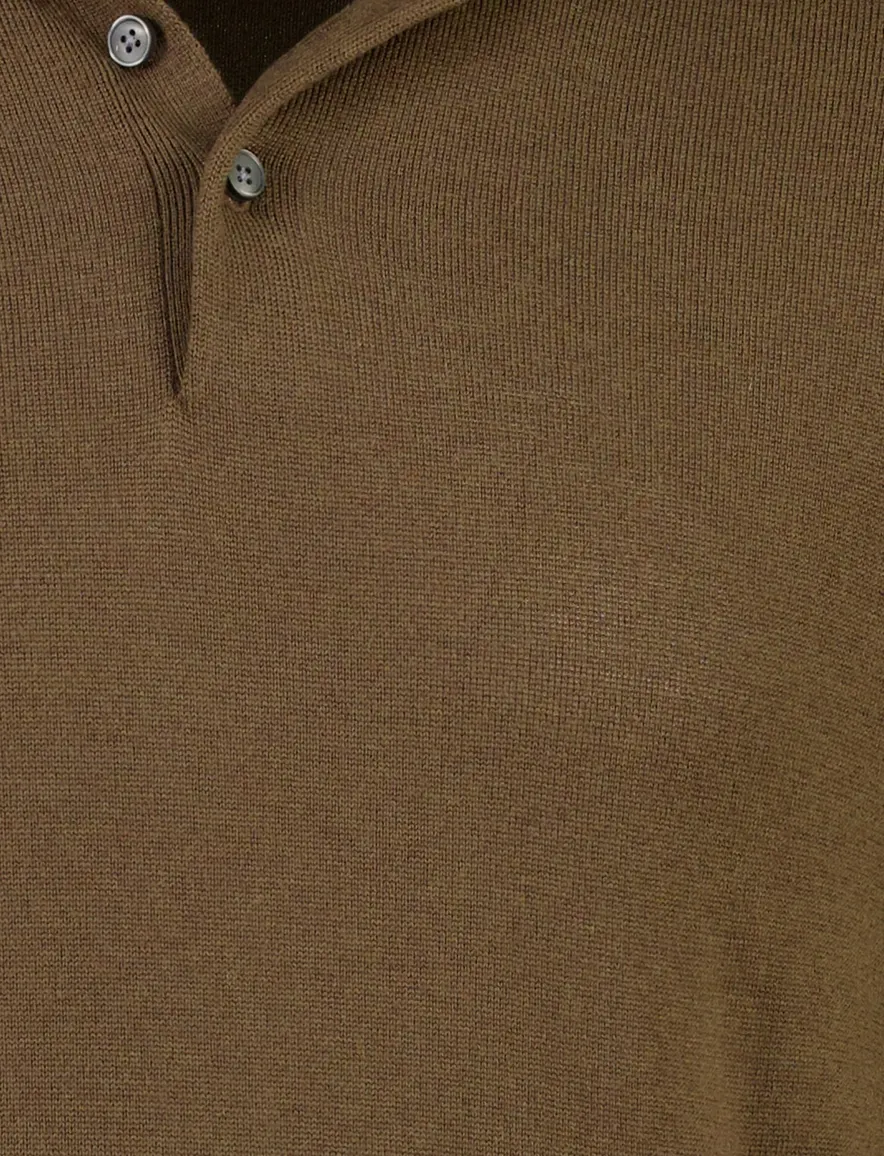 Olymp polo effen bruin
