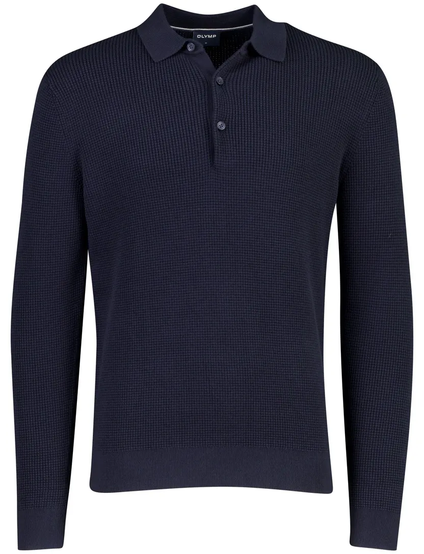 Poloshirt Olymp donkerblauw structuur