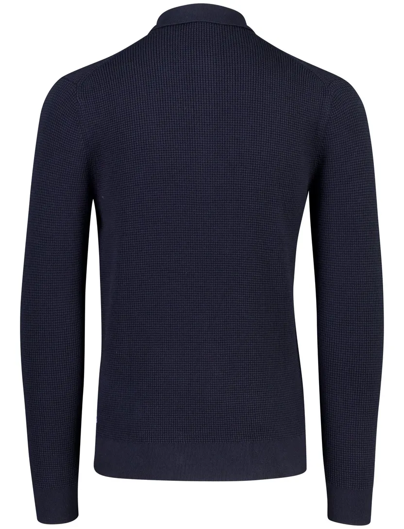 Poloshirt Olymp donkerblauw structuur