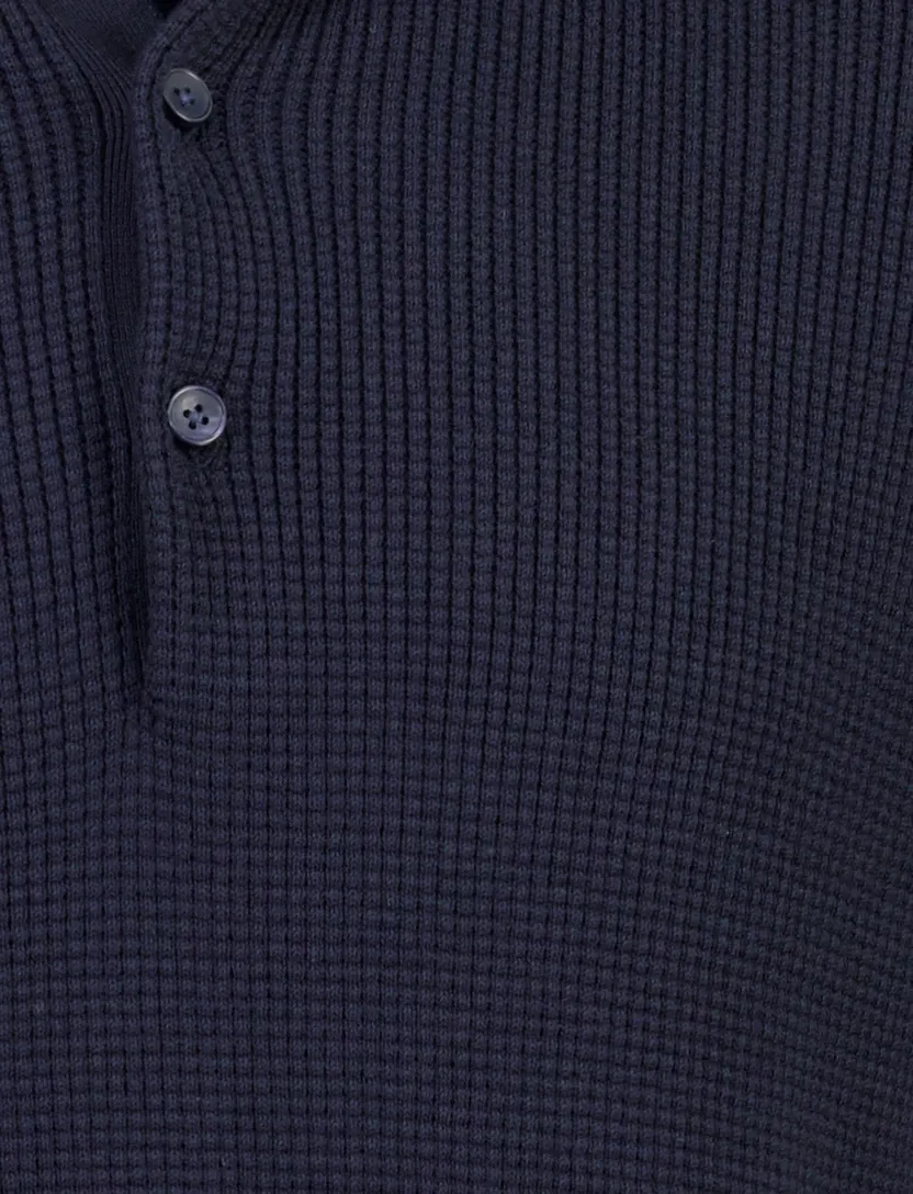 Poloshirt Olymp donkerblauw structuur