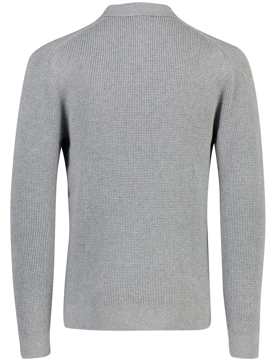 Olymp poloshirt grijs effen