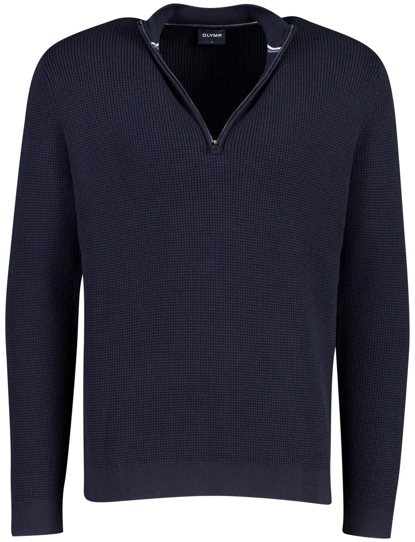 Trui Olymp donkerblauw structuur