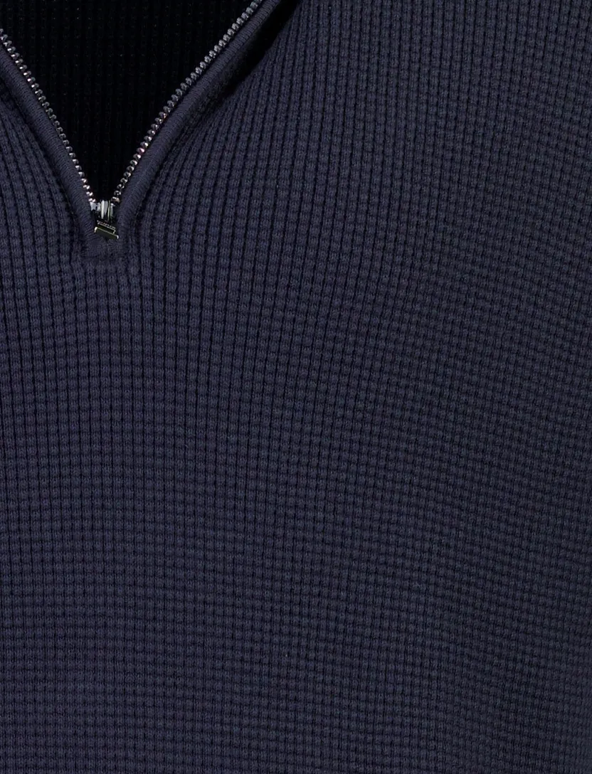 Trui Olymp donkerblauw structuur