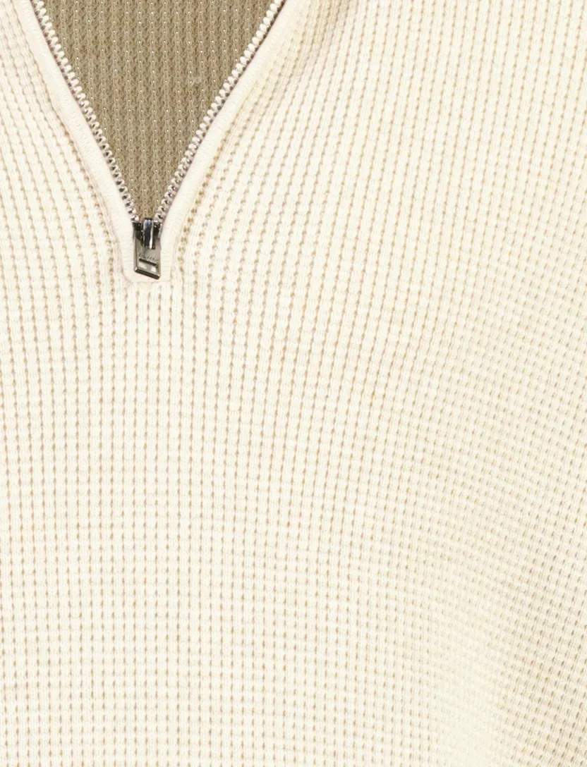 Trui Olymp beige structuur katoen