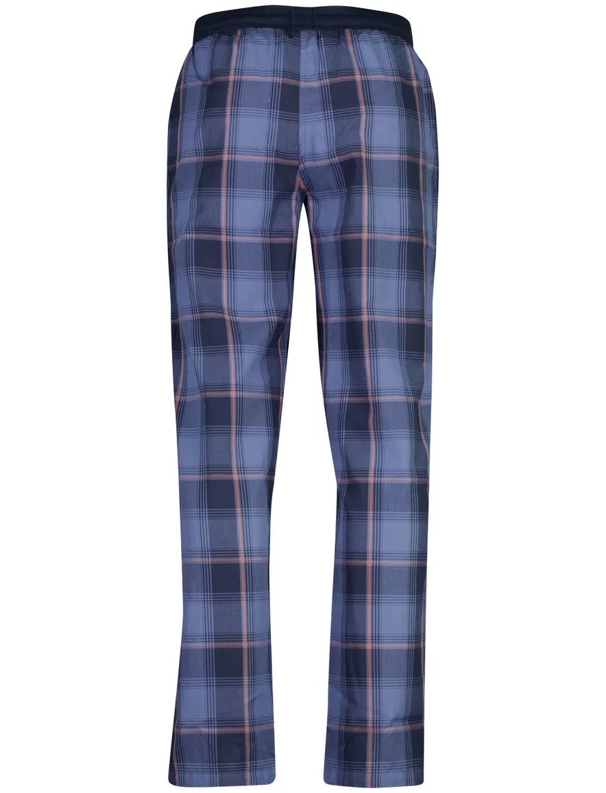 Schiesser Mix+Relax pyjamabroek donkerblauw geruit