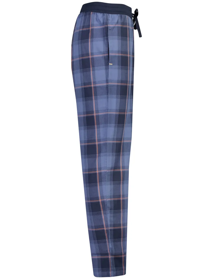Schiesser Mix+Relax pyjamabroek donkerblauw geruit