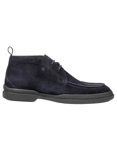 Floris van Bommel Floris van Bommel veterschoenen donkerblauw suède