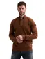 PME Legend trui half zip oranje gemeleerd gebreid
