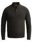 PME Legend trui half zip donkergroen met structuur