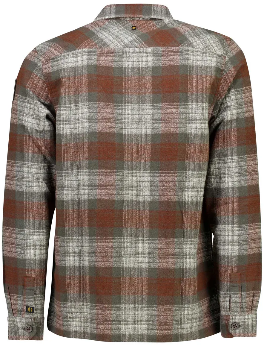 PME Legend overshirt bruin geprint met borstzak