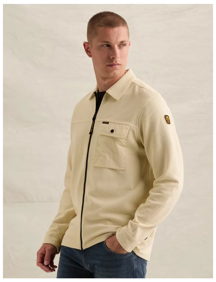PME Legend overshirt crème met borstzak