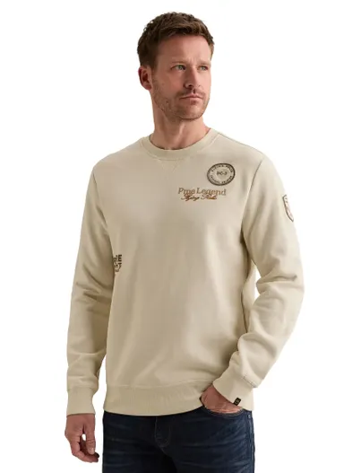 PME Legend PME Legend sweater ronde hals crème