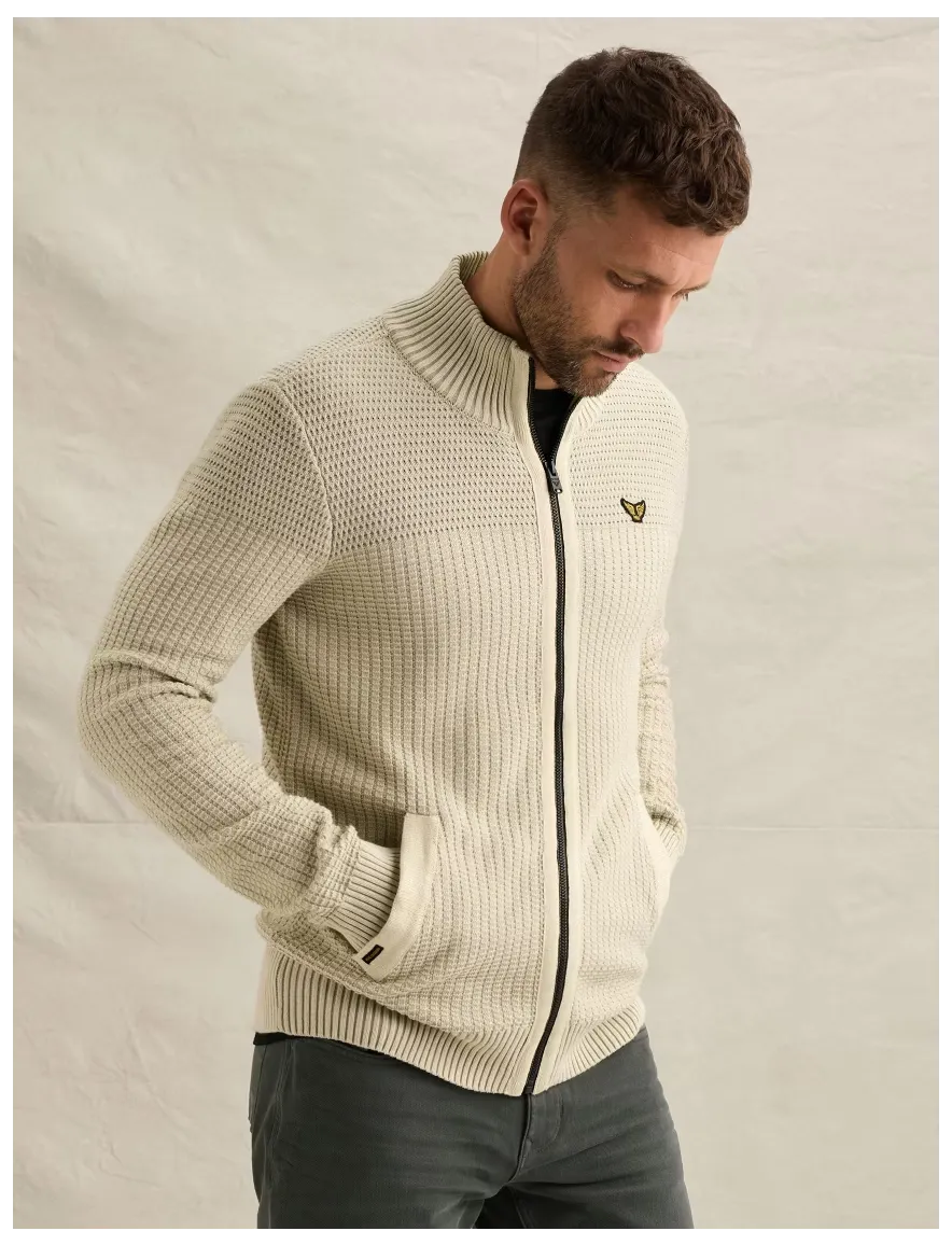 PME Legend vest beige gebreid