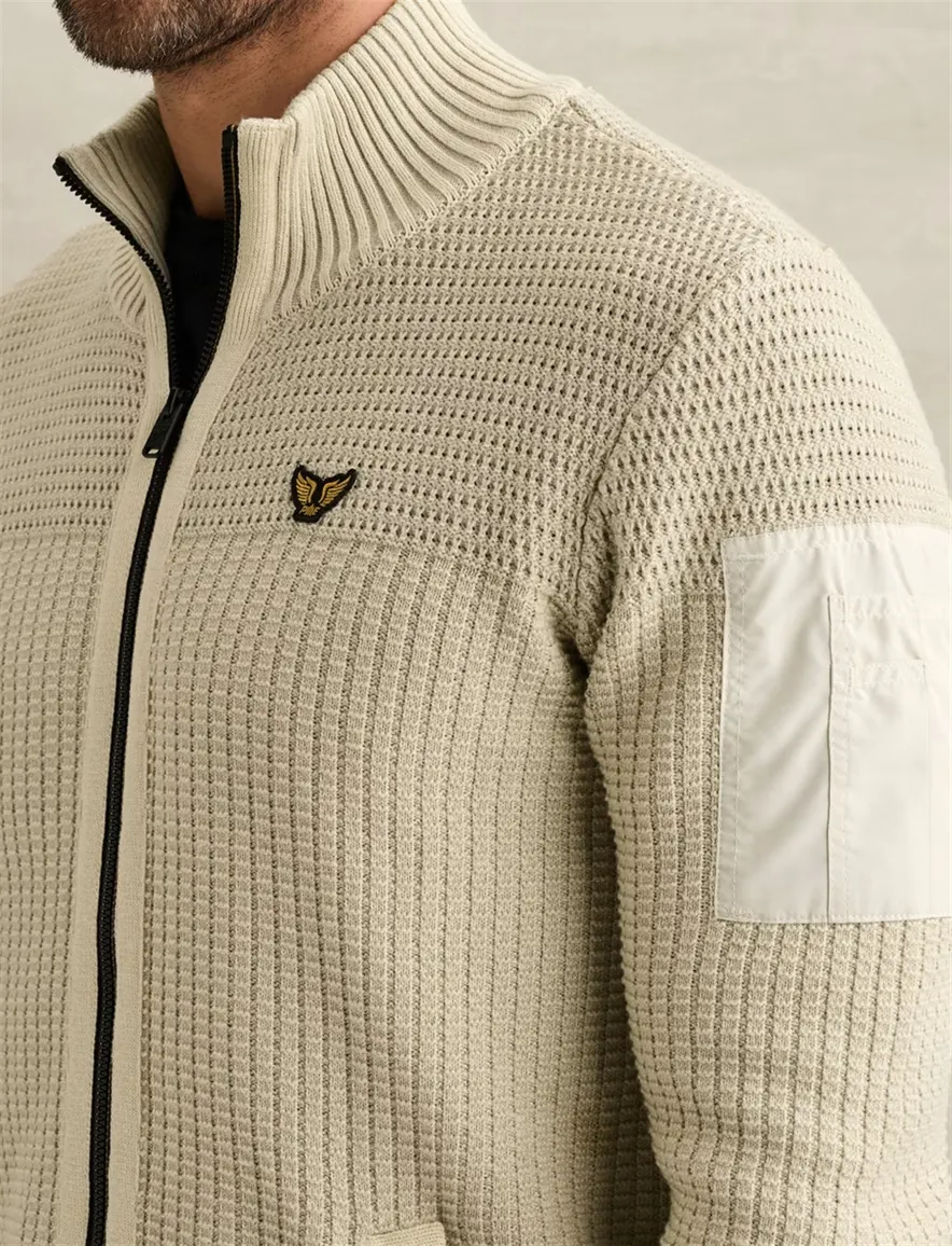PME Legend vest beige gebreid