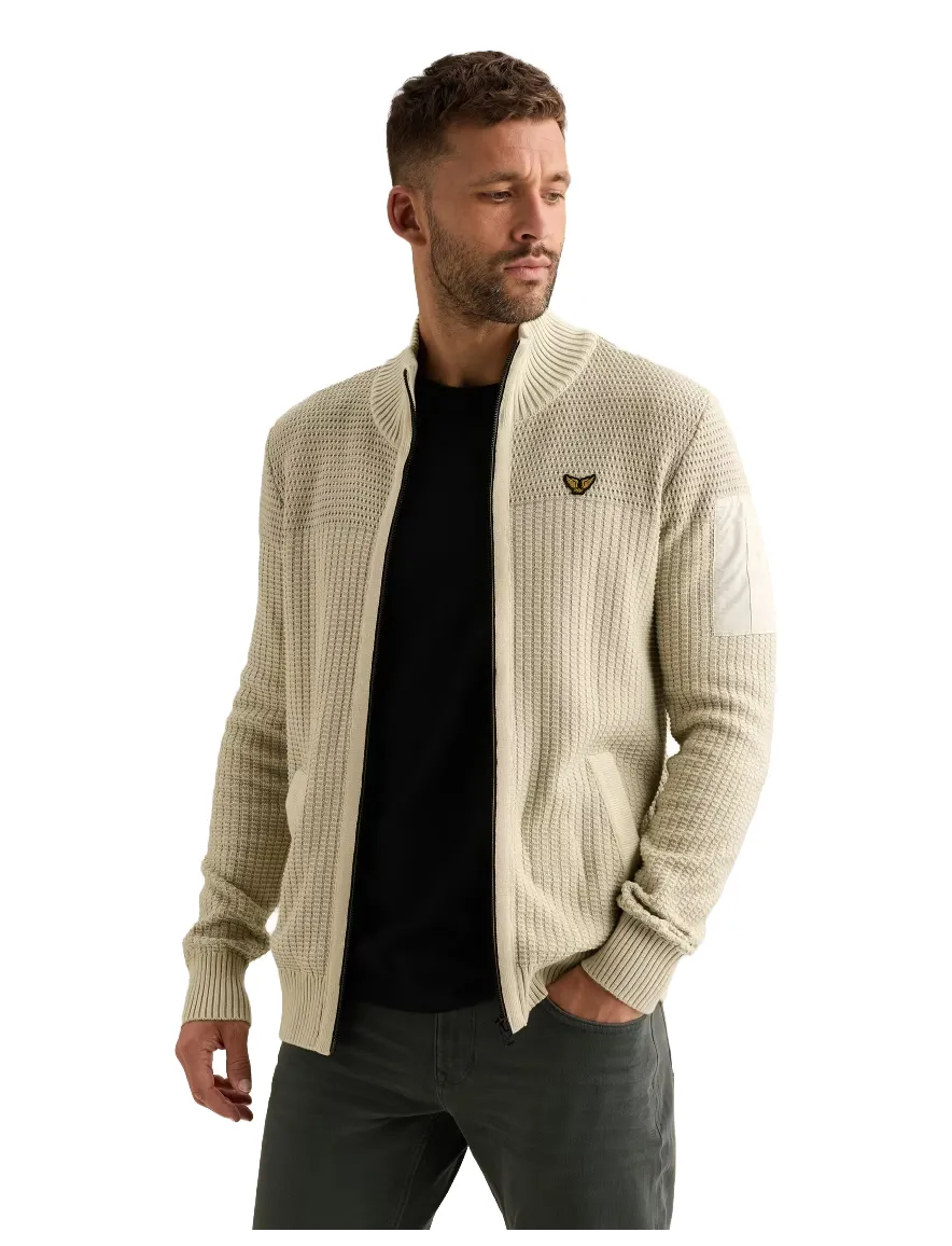PME Legend vest beige gebreid