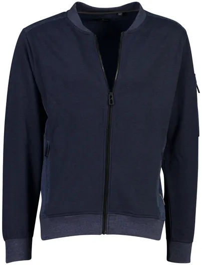 Casa Moda Vest Casa Moda donkerblauw rits zakken
