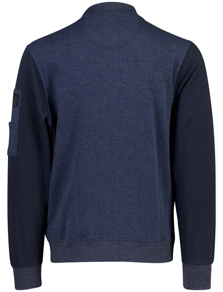 Casa Moda vest donkerblauw rits zakken
