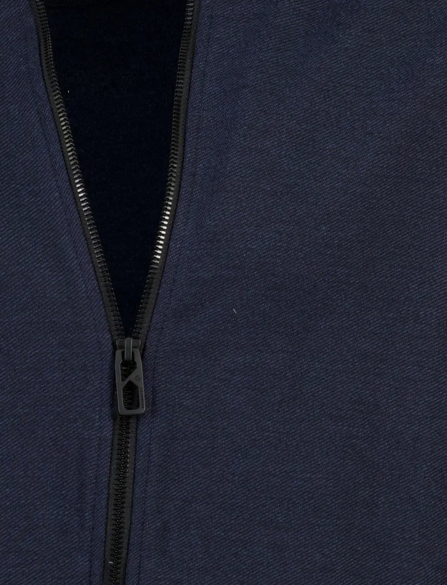 Casa Moda vest donkerblauw rits zakken