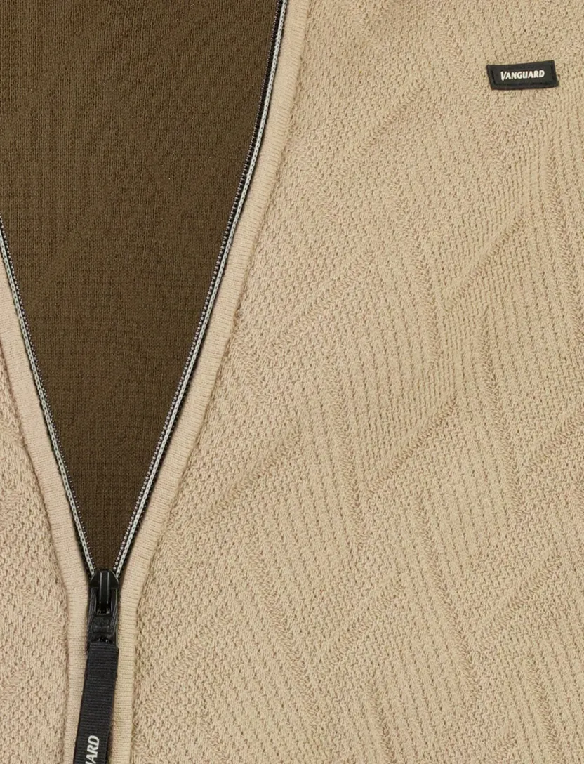 Vest Vanguard camel katoen