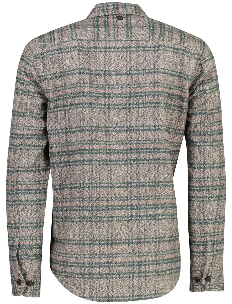 Vanguard overshirt groen gestreept met borstzak