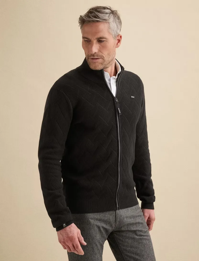 Vest Vanguard donkerblauw structuur