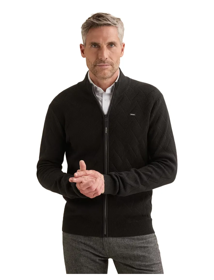 Vanguard vest donkerblauw met structuur