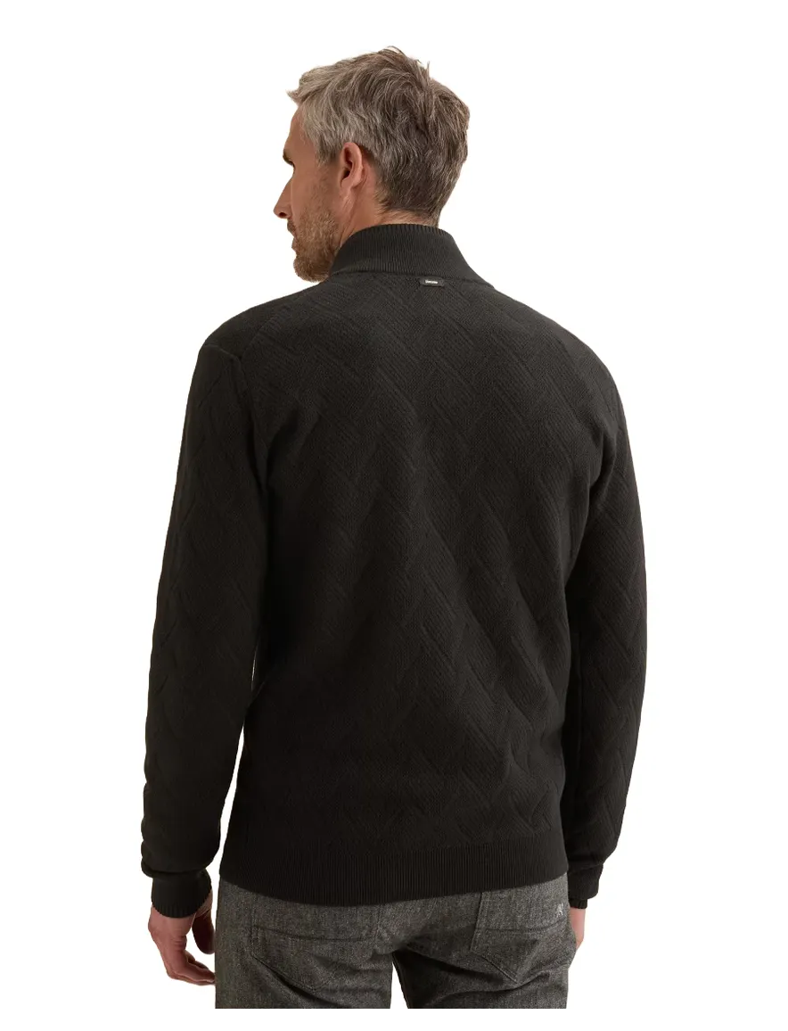 Vanguard vest donkerblauw met structuur