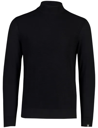 Vanguard Vanguard trui turtleneck zwart gemêleerd