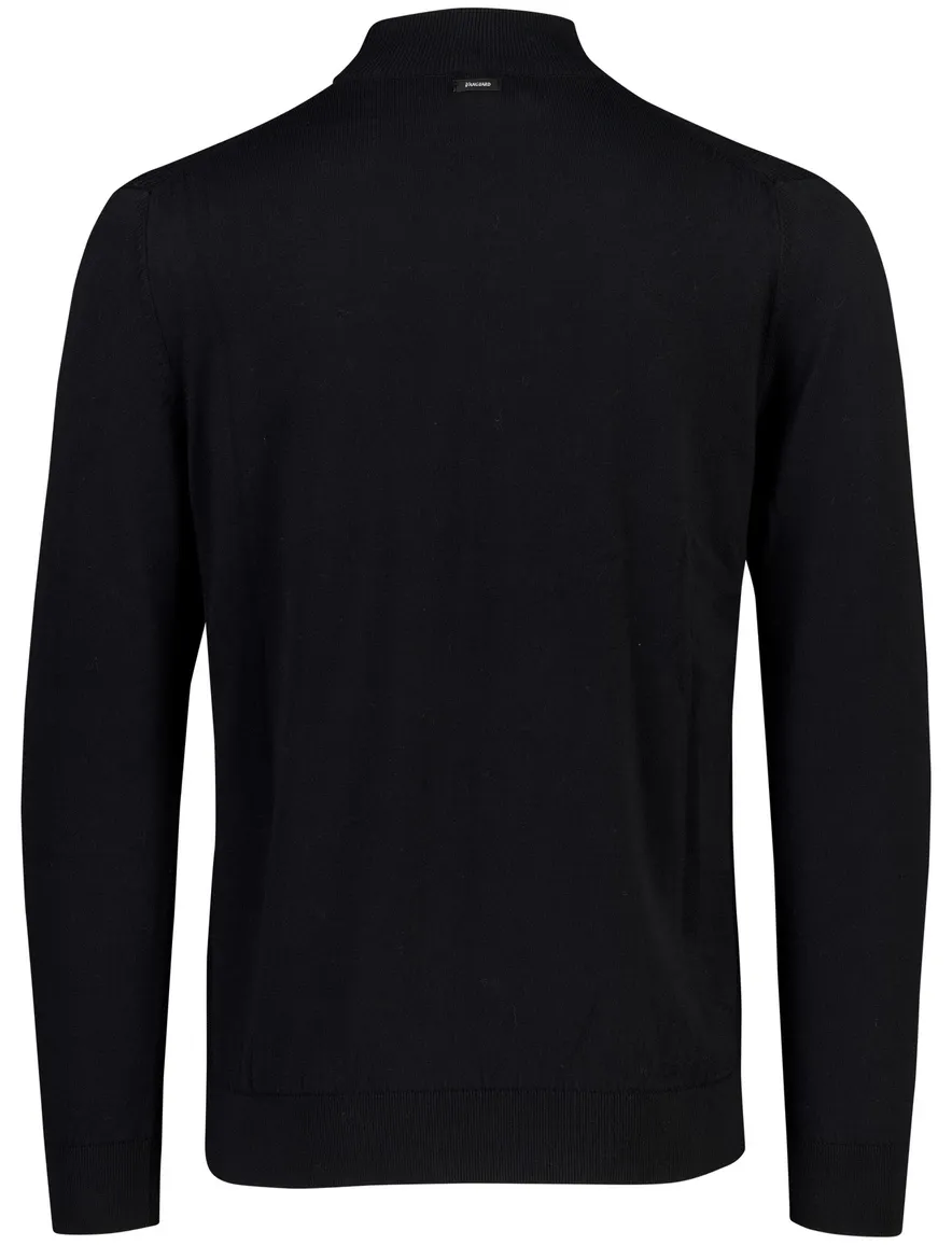 Vanguard trui turtleneck zwart gemêleerd