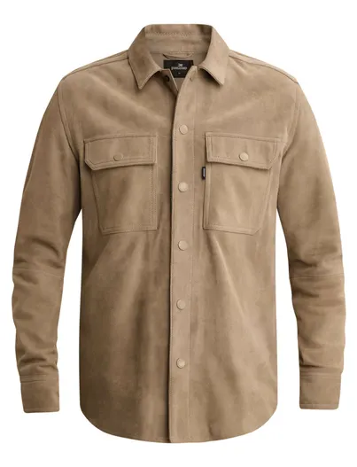 Vanguard Overshirt Vanguard camel suede