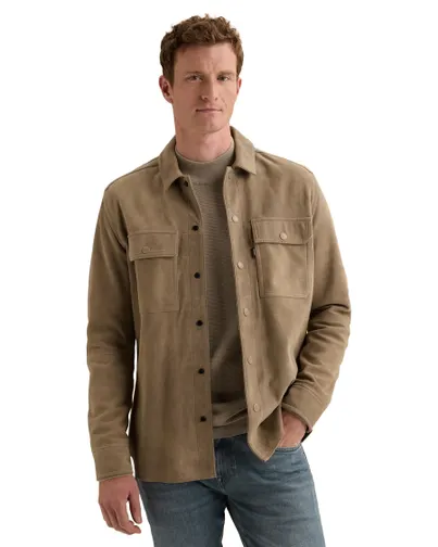 Vanguard Vanguard overshirt camel suede met borstzak