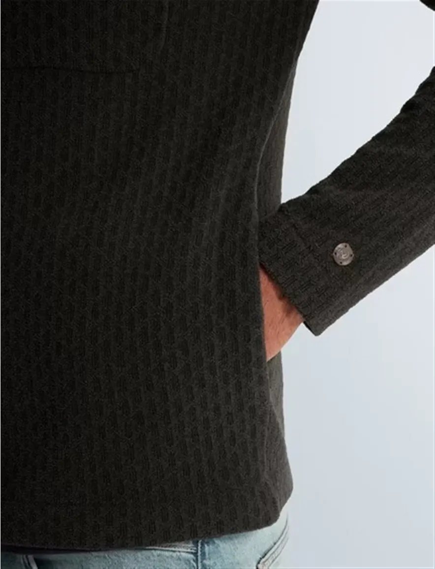 Cast Iron overshirt groen met borstzak