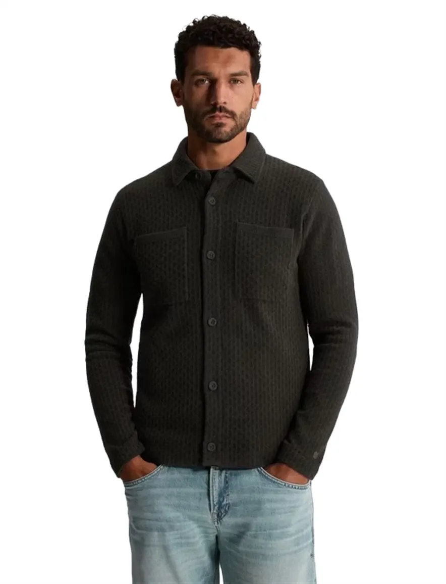 Cast Iron overshirt groen met borstzak