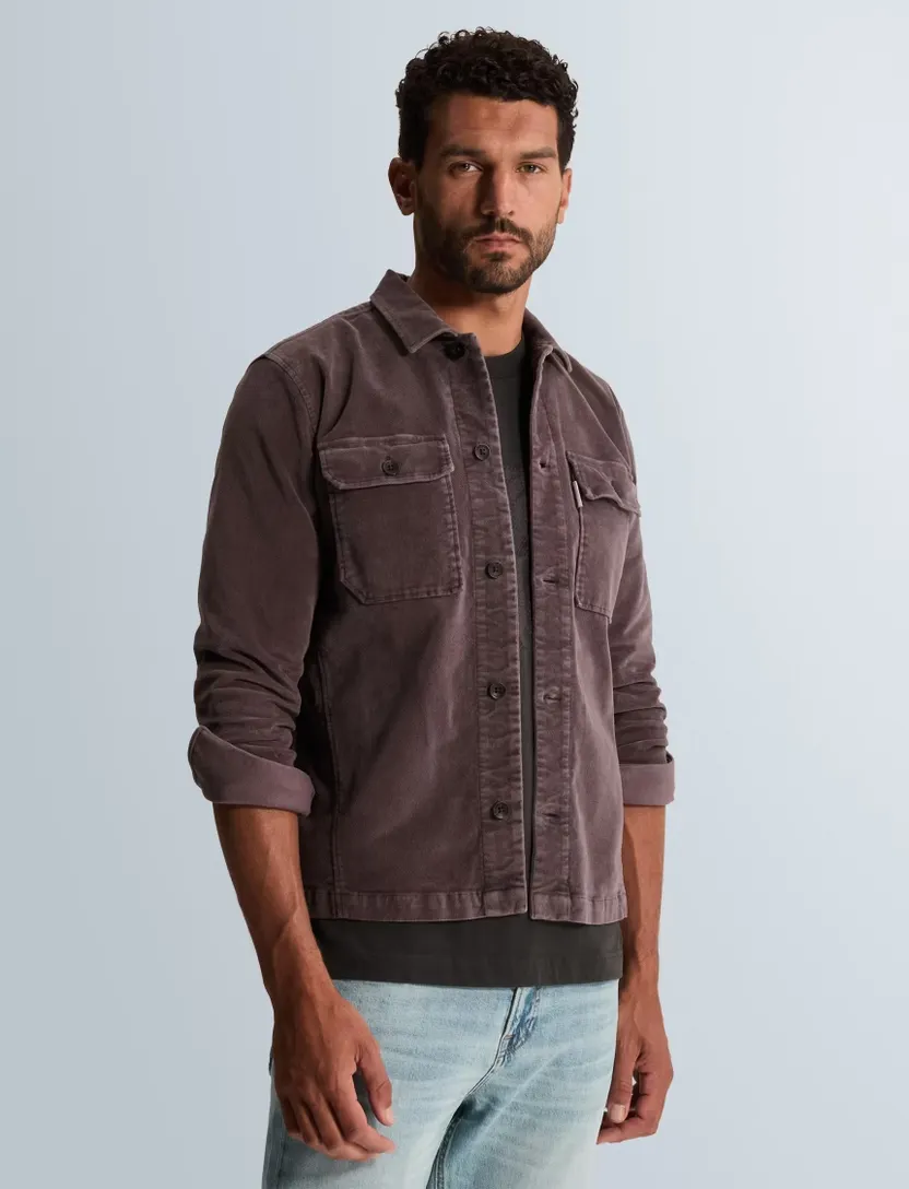 Overshirt Cast Iron aubergine velours